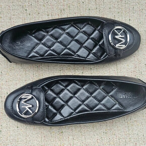 Michael Kors Women Sandal Ballet Flat Black Leather Upper Shoes Size 6.5 - Picture 10 of 13